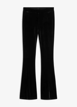 bonprix Hosen^Leggings aus softem Samt schwarz