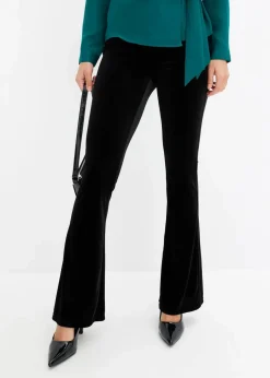 bonprix Hosen^Leggings aus softem Samt schwarz