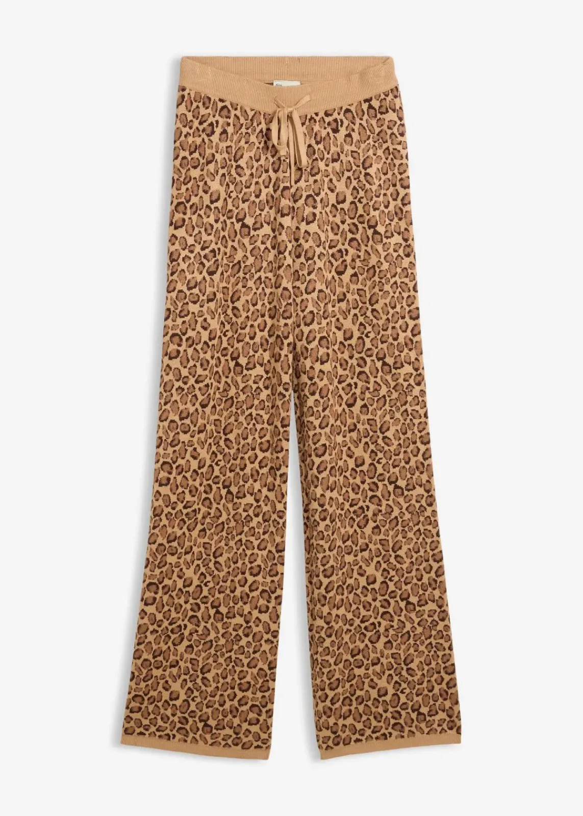 bonprix Bekleidung·Kleider|Nachhaltigere Materialien^Leggings aus Strick dunkelbraun leo bedruckt