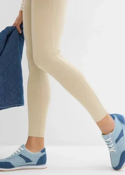bonprix Basics|Bekleidung·Kleider^Leggings (2er-Pack) rauchkhaki/saharabeige