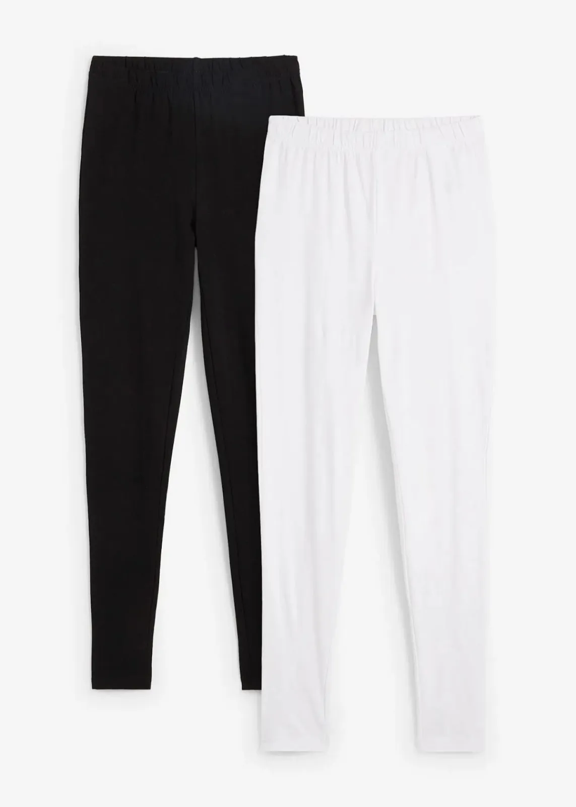 bonprix Basics|Bekleidung·Kleider^Leggings (2er-Pack) weiß + schwarz
