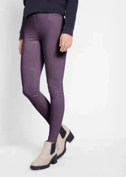 bonprix Hosen|Basics^Leggings (2er-Pack) dunkelblau+pflaume