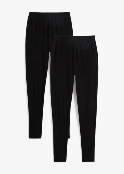 bonprix Bekleidung·Röcke|Bekleidung·Kleider^Leggings (2er-Pack) schwarz + schwarz