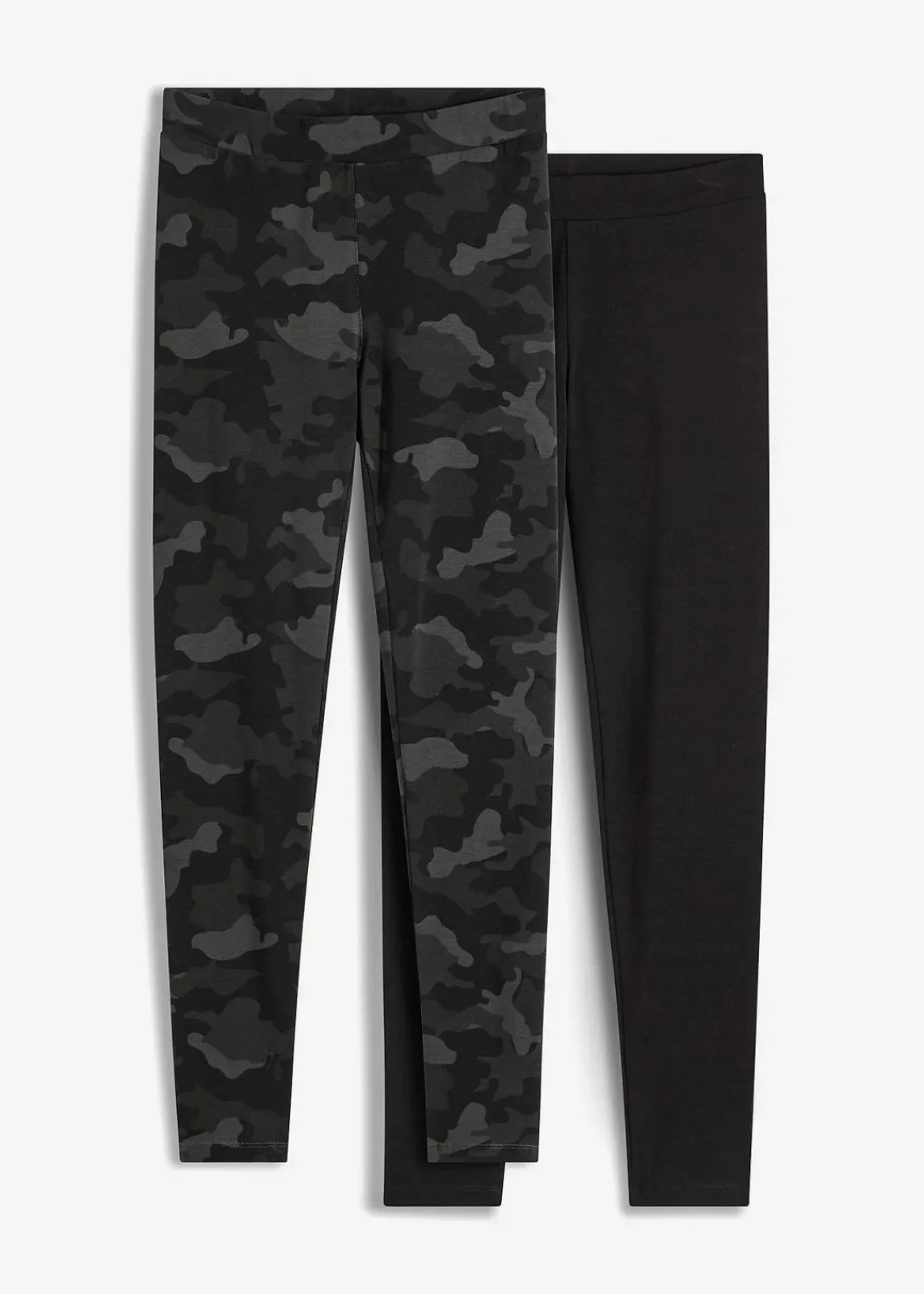 bonprix Bekleidung·Kleider|Hosen^Leggings (2er-Pack) schwarz camouflage + schwarz