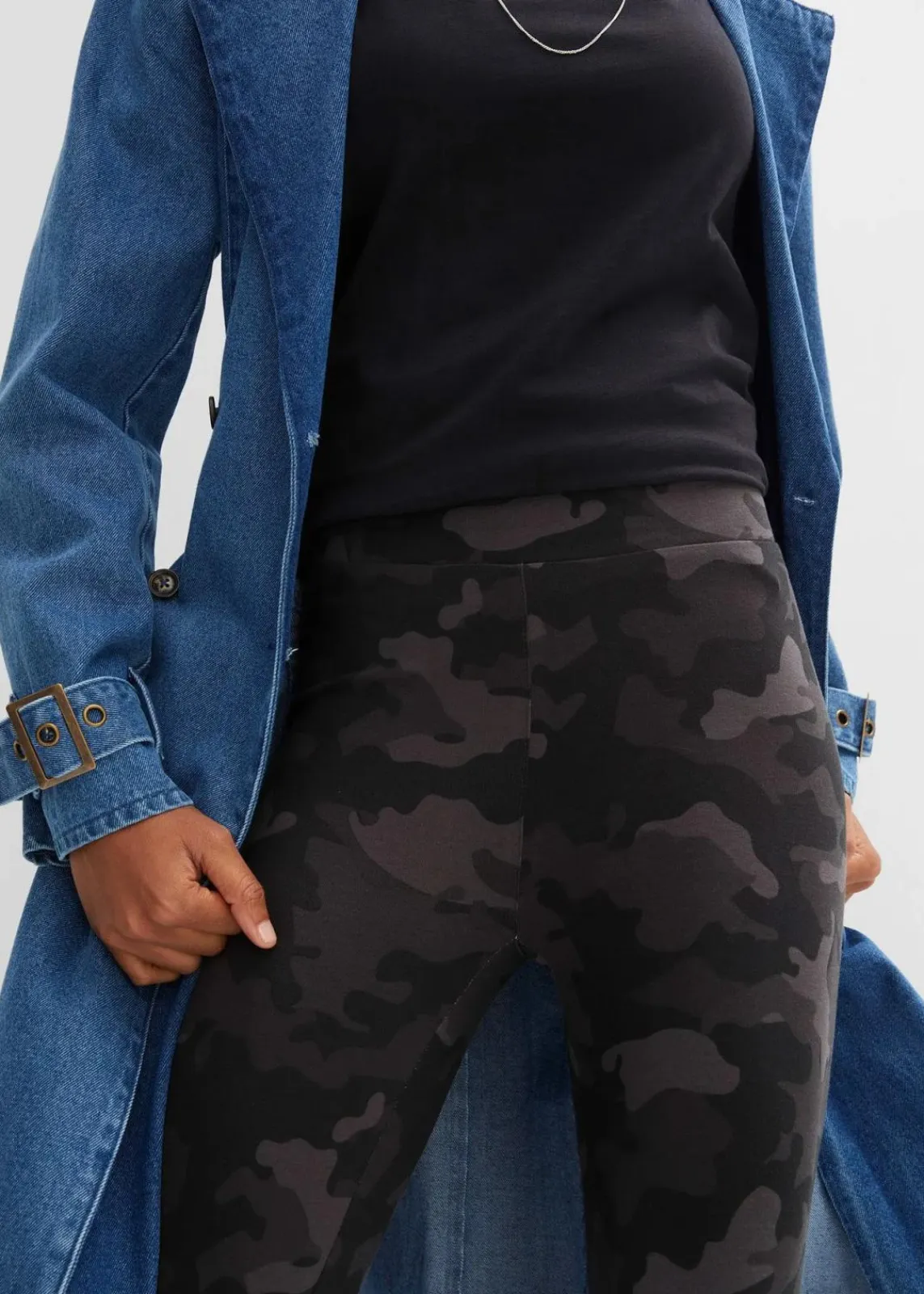 bonprix Bekleidung·Kleider|Hosen^Leggings (2er-Pack) schwarz camouflage + schwarz