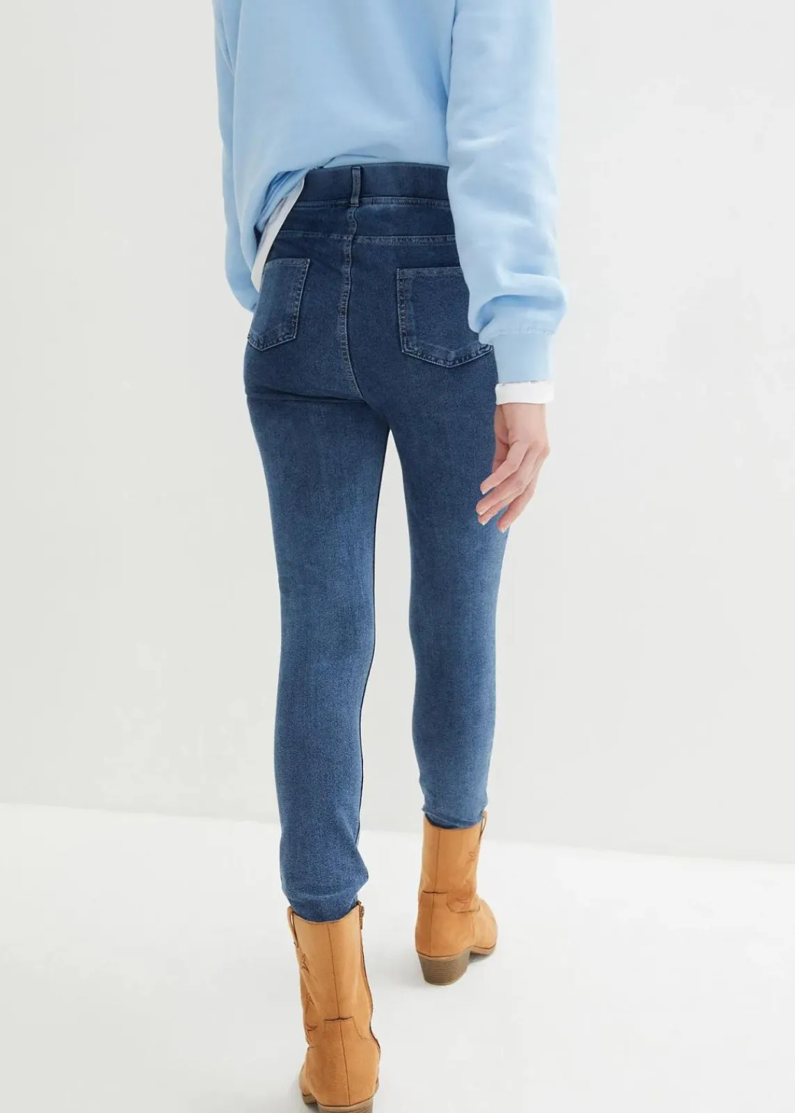bonprix Bekleidung·Kleider|Hosen^Leggings in Jeansoptik blau