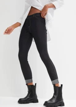 bonprix Hosen|Bekleidung·Kleider^Leggings in Jeansoptik schwarz denim