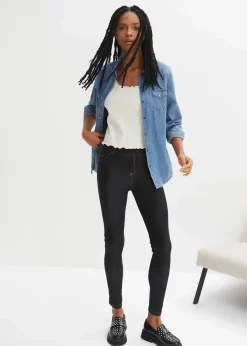bonprix Bekleidung·Kleider|Hosen^Leggings in Jeansoptik black stone