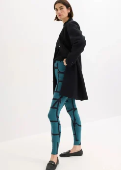 bonprix Hosen|Bekleidung·Kleider^Leggings mit Druck pfeffergrün/schwarz bedruckt