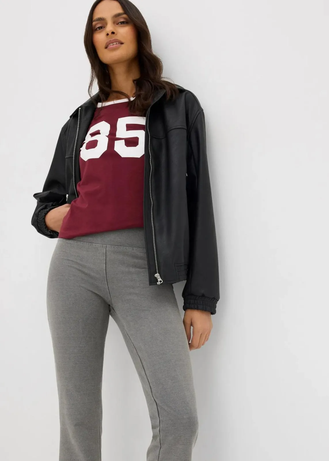 bonprix Bekleidung·Kleider|Hosen^Leggings mit Waschung grau washed