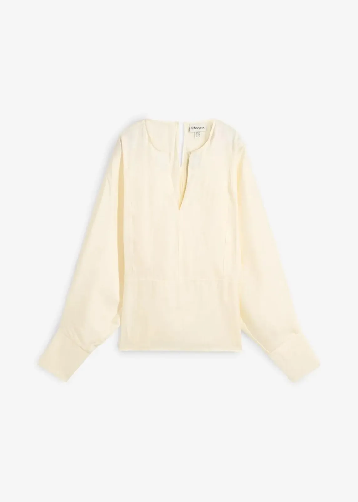 bonprix Blusen & Tuniken|Bekleidung·Jacken & Mäntel^Leicht glänzendes Blusenshirt aus Viskose-Mix wollweiß