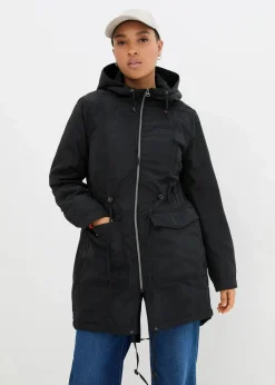 bonprix Bekleidung·Hosen|Jacken & Mäntel^Leicht wattierter Mantel mit Tunnelzug schwarz