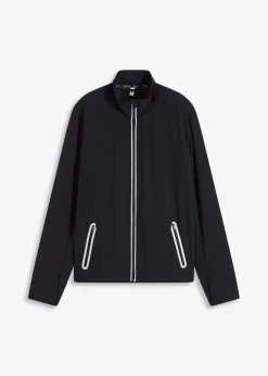 bonprix Bekleidung·Sweat|Bekleidung·Hosen^Leichte Funktionsjacke mit reflektierenden Details schwarz