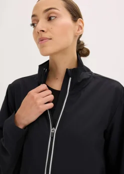bonprix Bekleidung·Sweat|Bekleidung·Hosen^Leichte Funktionsjacke mit reflektierenden Details schwarz