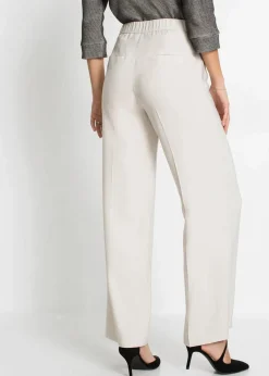 bonprix Hosen|Bekleidung·Kleider^Leichte Marlenehose mit Viskose hellbeige
