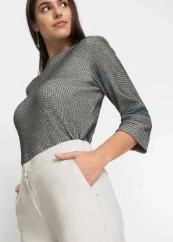 bonprix Hosen|Bekleidung·Kleider^Leichte Marlenehose mit Viskose hellbeige