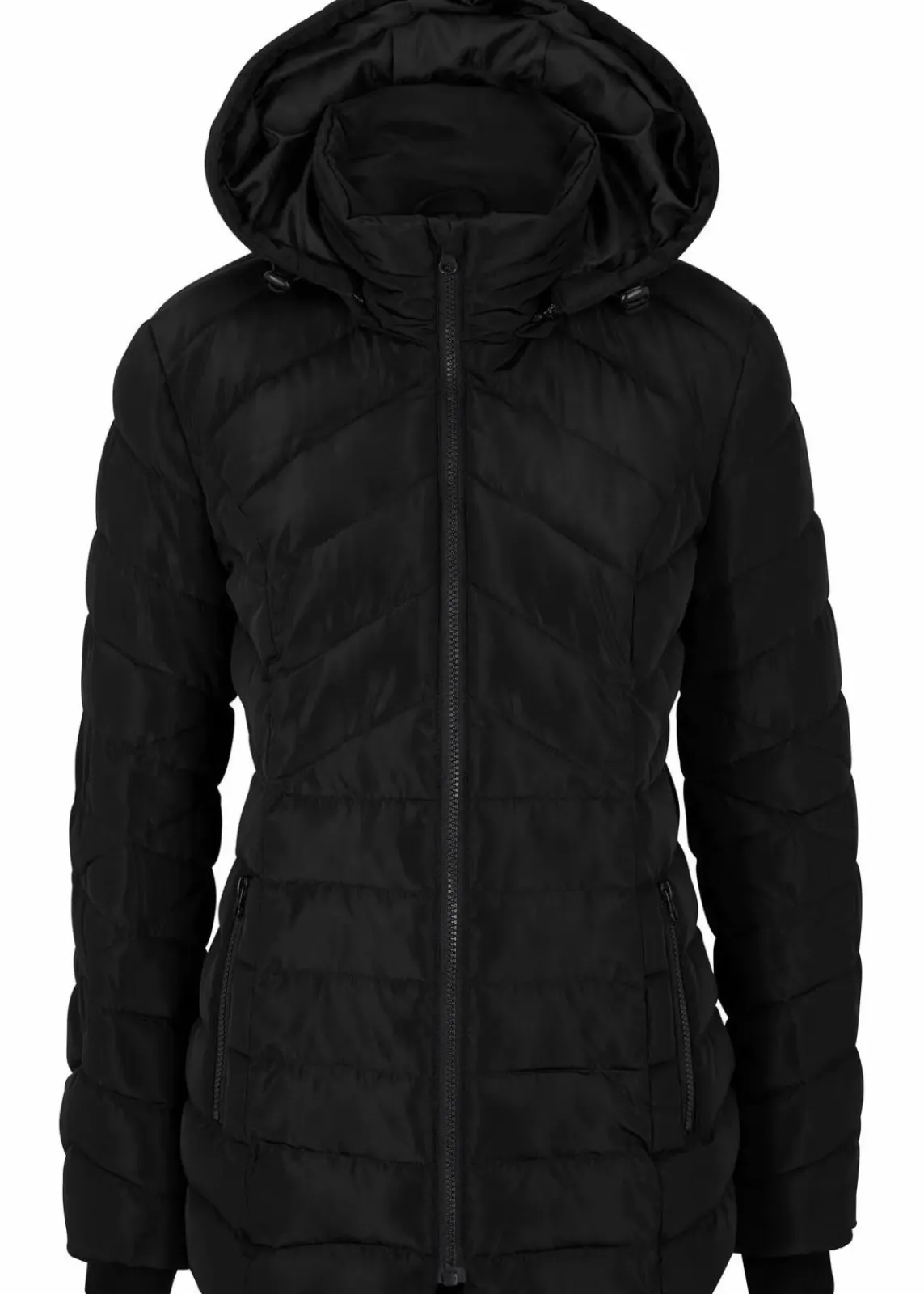 bonprix Bekleidung·Hosen|Jacken & Mäntel^Leichte Steppjacke mit abnehmbarer Kapuze schwarz