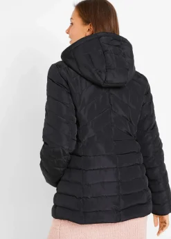 bonprix Bekleidung·Hosen|Jacken & Mäntel^Leichte Steppjacke mit abnehmbarer Kapuze schwarz
