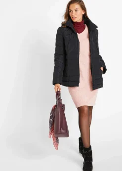 bonprix Bekleidung·Hosen|Jacken & Mäntel^Leichte Steppjacke mit abnehmbarer Kapuze schwarz