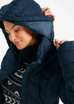 bonprix Jacken & Mäntel|Bekleidung·Hosen^Leichte Steppjacke mit abnehmbarer Kapuze dunkelblau