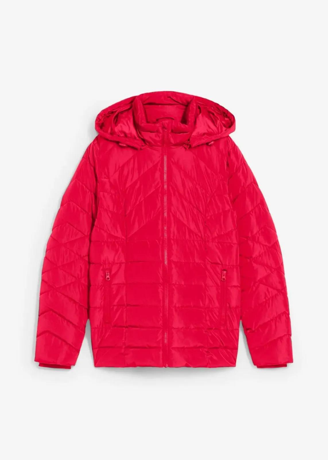 bonprix Jacken & Mäntel|Bekleidung·Hosen^Leichte Steppjacke mit abnehmbarer Kapuze tiefrot