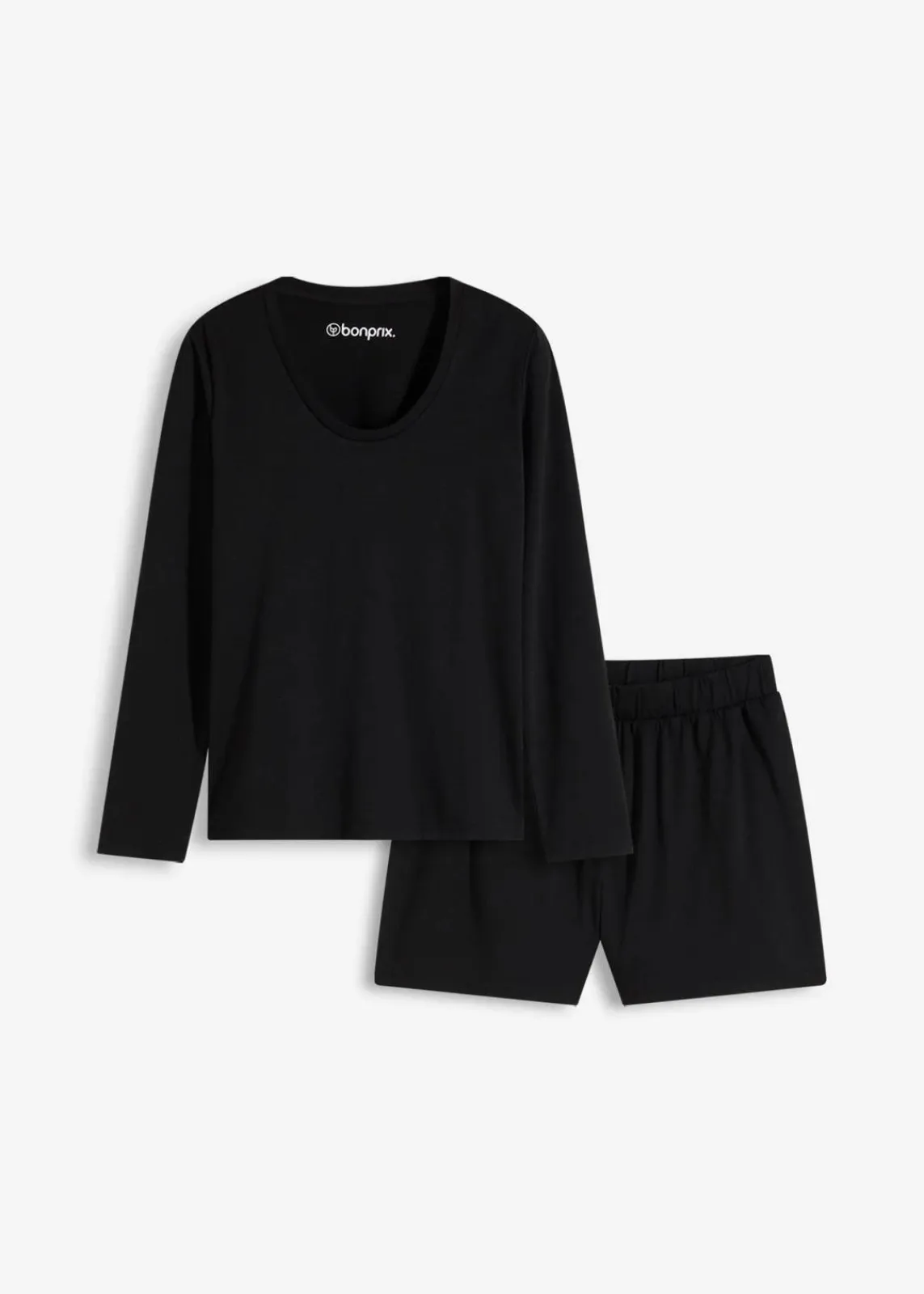 bonprix Homewear|Nachtwäsche^Leichter Loungewear Shorty aus weichem Material schwarz