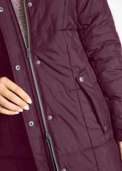 bonprix Bekleidung·Hosen|Jacken & Mäntel^Leichter Steppmantel holunderbeere