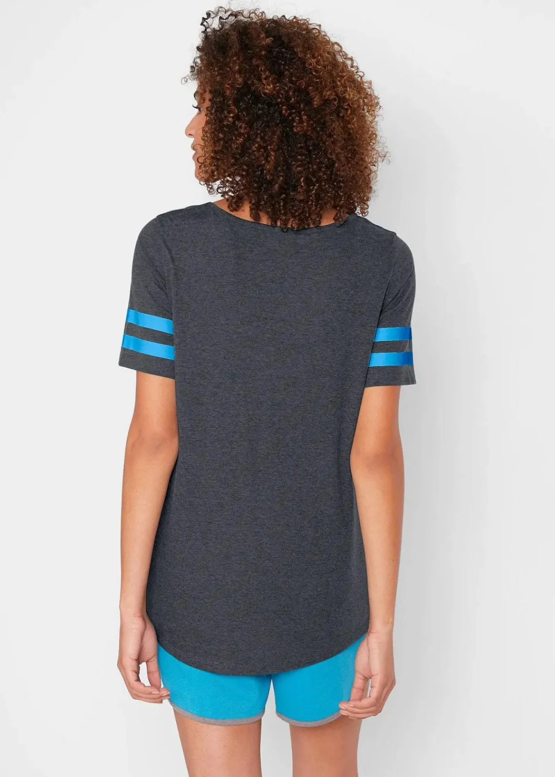 bonprix Shirts & Tops|Sportbekleidung^Leichtes Sport-Shirt (2er Pack) anthrazit meliert+petrol meliert