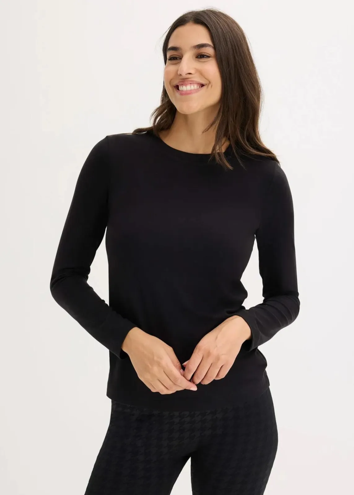 bonprix Thermounterwäsche^Leichtes Thermo Langarmshirt schwarz