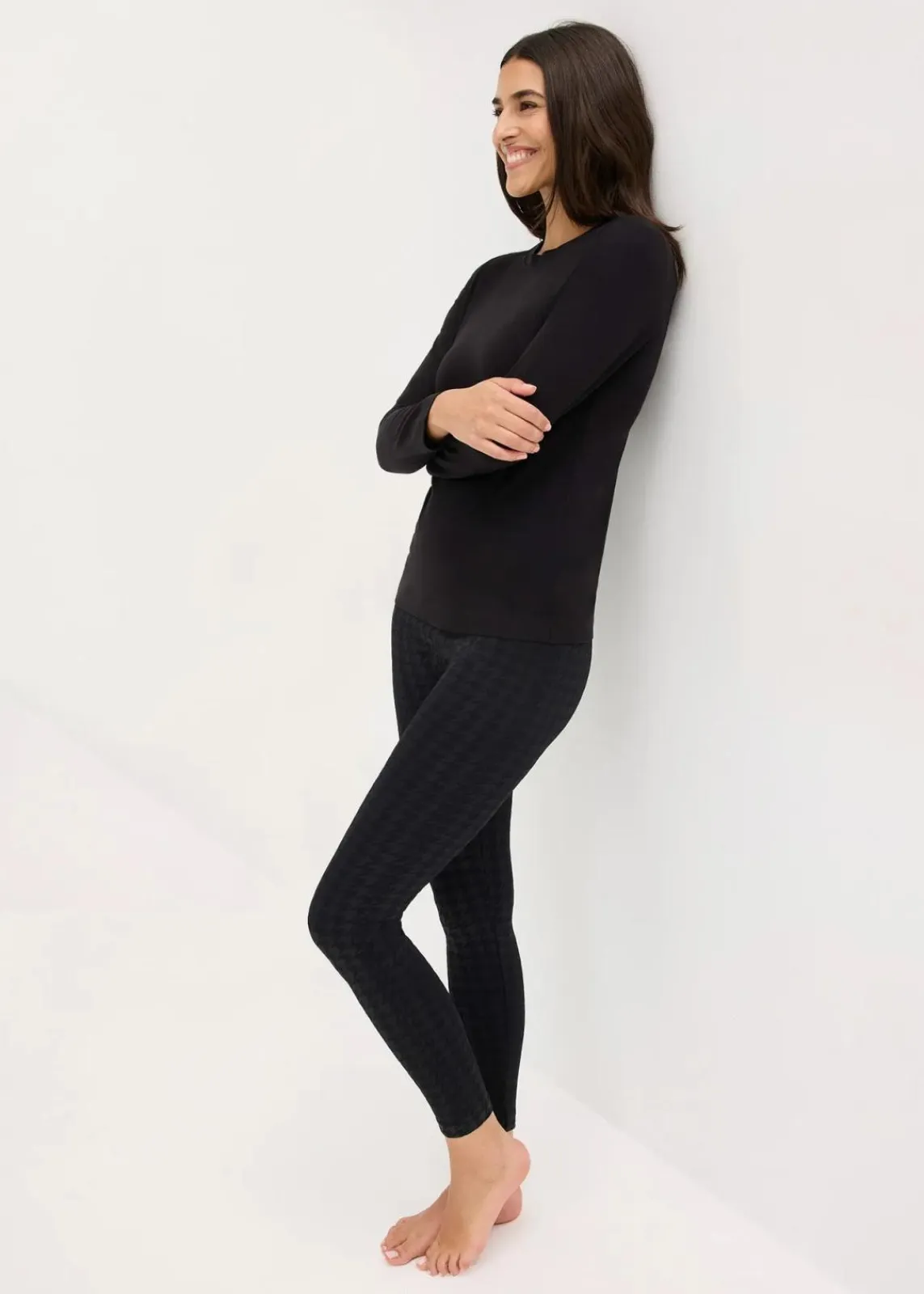 bonprix Thermounterwäsche^Leichtes Thermo Langarmshirt schwarz