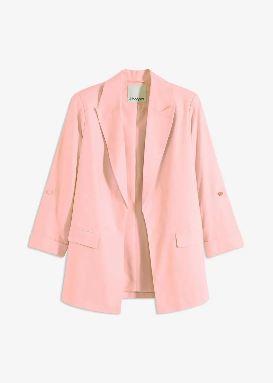 bonprix Bekleidung·Basics|Blazer^Leinen Blazer softrosa