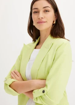 bonprix Blazer|Bekleidung·Basics^Leinen Blazer mintgrün
