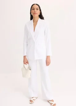 bonprix Blazer^Leinen-Blazer weiß