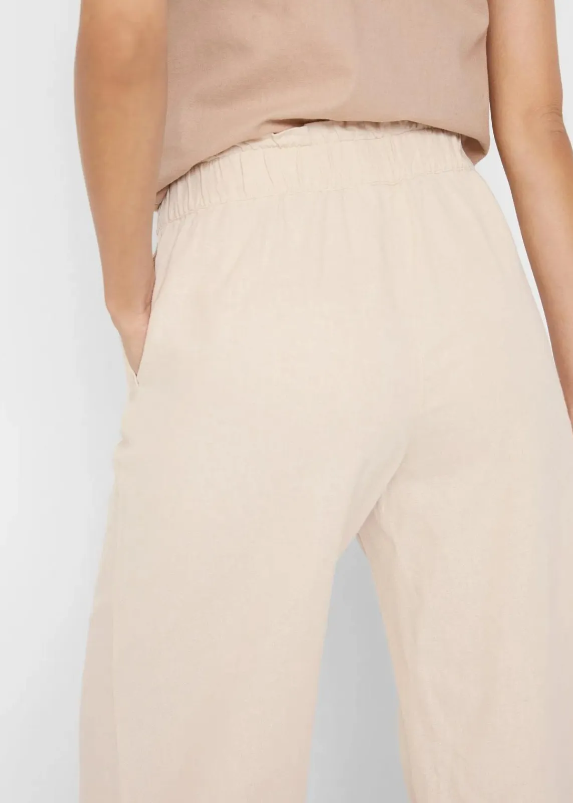 bonprix Bekleidung·Kleider|Hosen^Leinen-Culotte, wadenlang kieselbeige