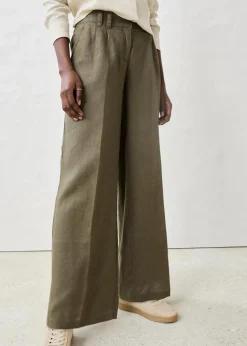 bonprix Nachhaltigere Materialien|Hosen^Leinenhose dunkeloliv