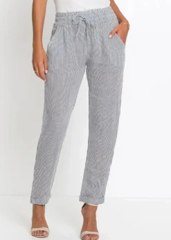 bonprix Bekleidung·Kleider|Hosen^Leinenhose blau/weiß gestreift