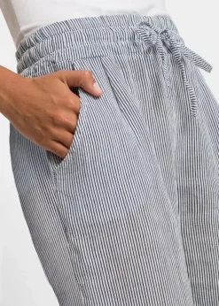 bonprix Bekleidung·Kleider|Hosen^Leinenhose blau/weiß gestreift