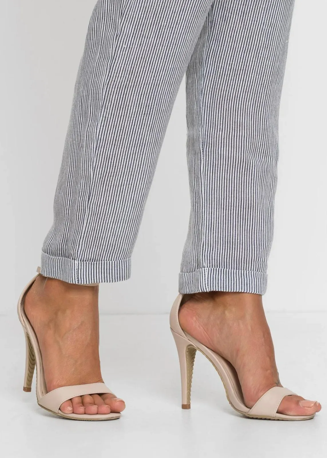 bonprix Bekleidung·Kleider|Hosen^Leinenhose blau/weiß gestreift