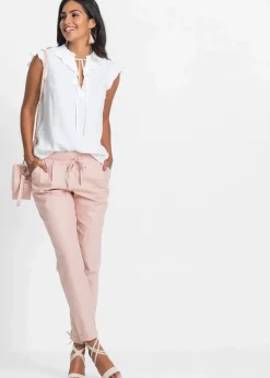 bonprix Hosen|Bekleidung·Kleider^Leinenhose vintagerosa