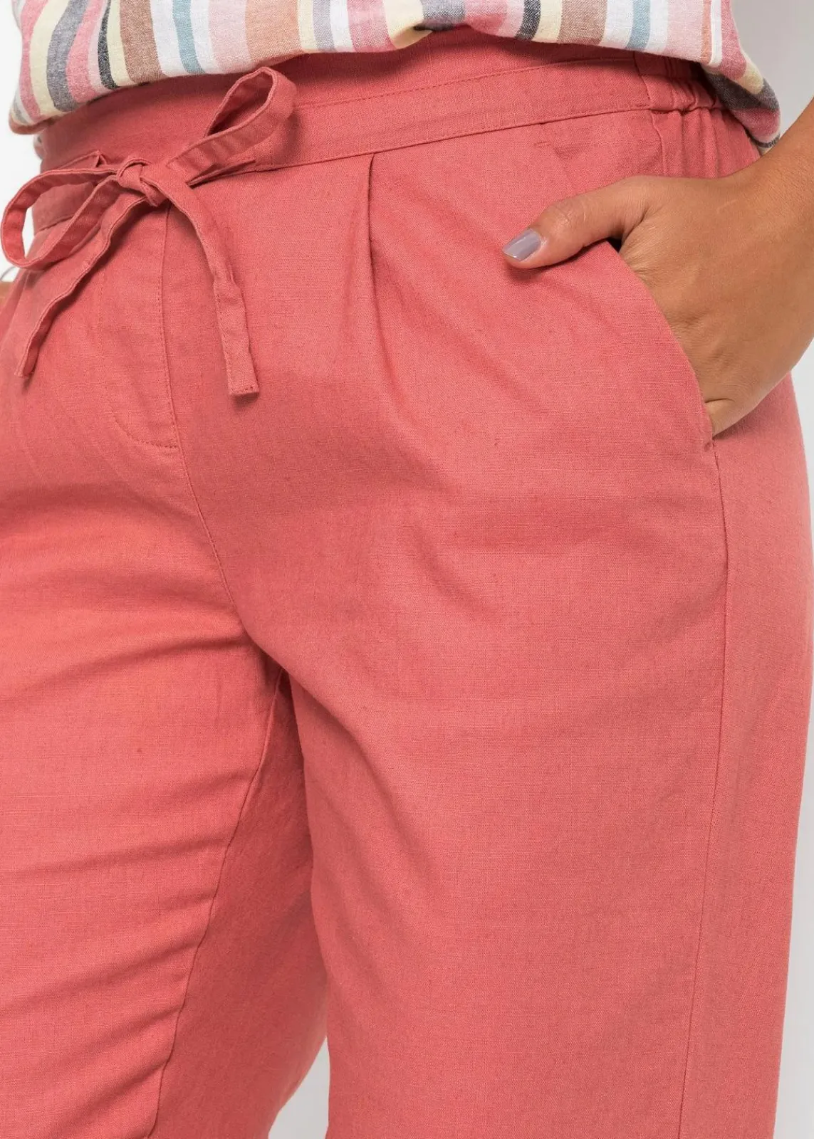 bonprix Hosen|Bekleidung·Kleider^Leinenhose rhabarber