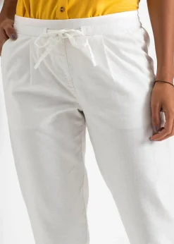 bonprix Hosen|Bekleidung·Kleider^Leinenhose weiß
