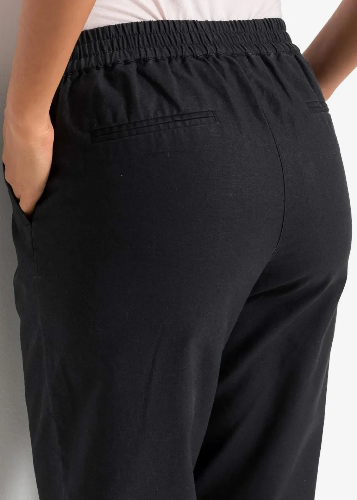 bonprix Hosen|Bekleidung·Kleider^Leinenhose schwarz