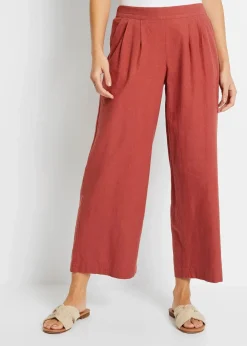 bonprix Bekleidung·Kleider|Hosen^Leinenhose marsalabraun