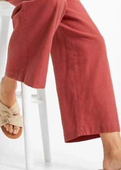 bonprix Bekleidung·Kleider|Hosen^Leinenhose marsalabraun