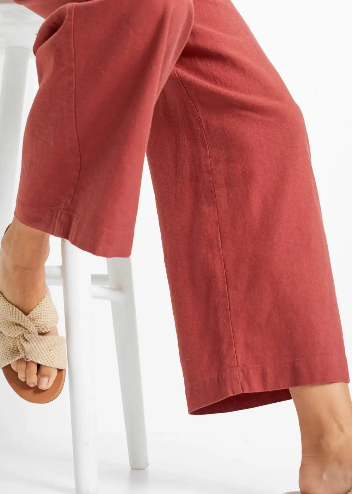 bonprix Bekleidung·Kleider|Hosen^Leinenhose marsalabraun