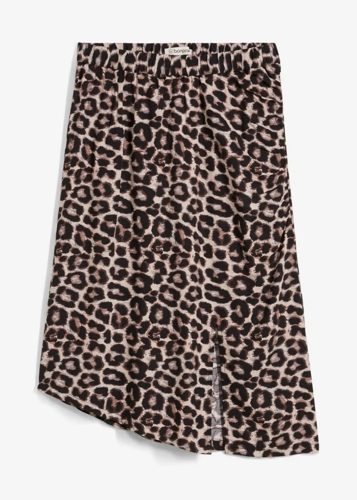 bonprix Bekleidung·Sportbekleidung|Röcke^Leo-Rock mit Schlitz beige leo bedruckt
