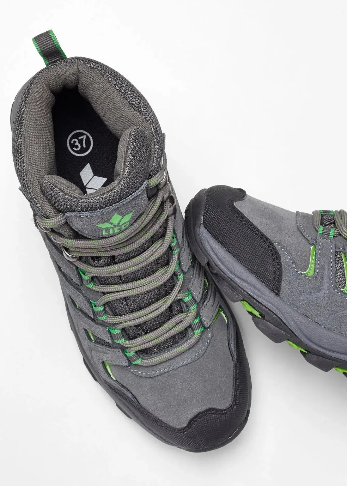 Lico Sneaker|High Heels^High top Trekkingschuh anthrazit/schwarz/grün