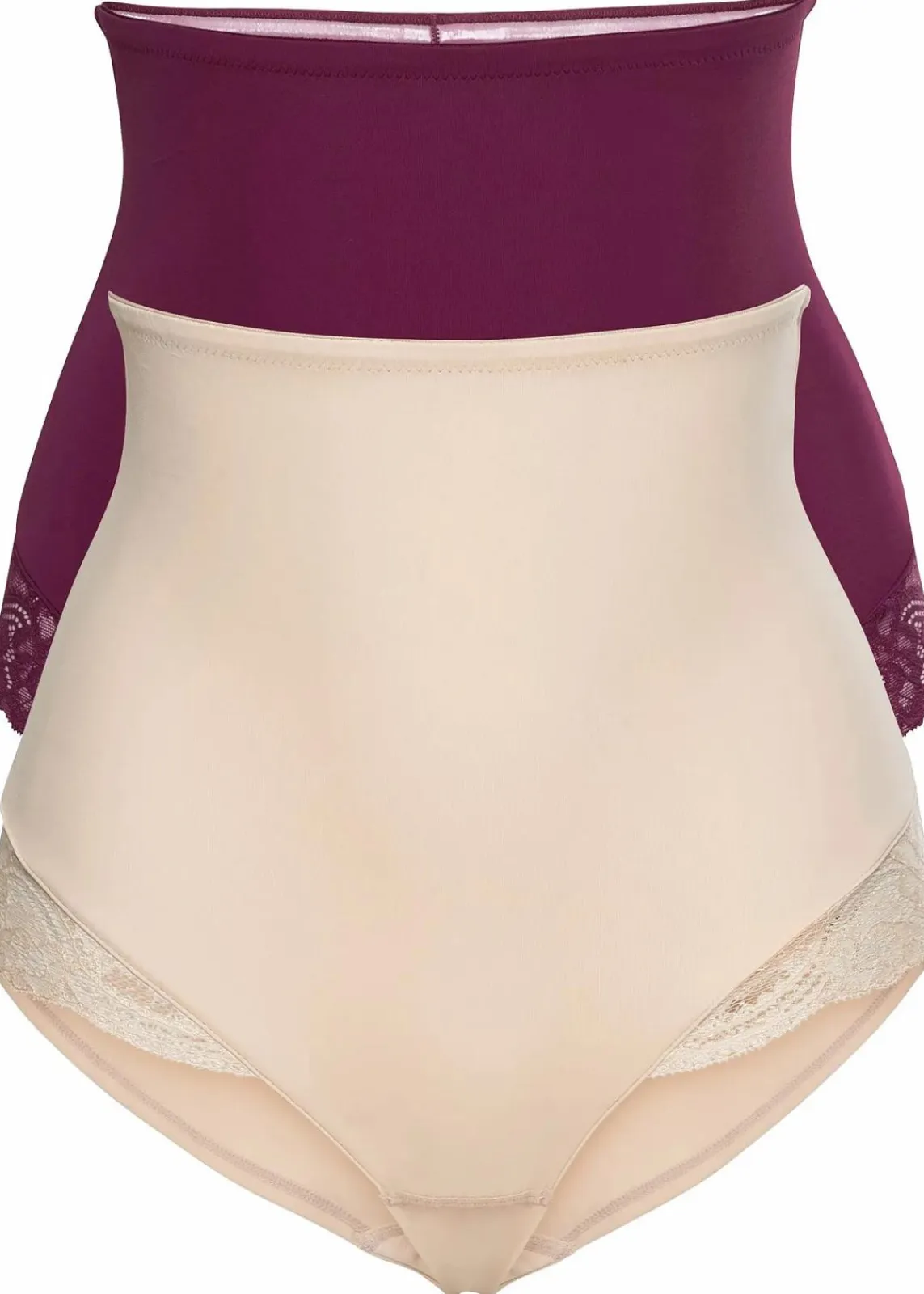 bonprix Höschen|Shapewear^Light Shape Panty (2er Pack) puder + beere