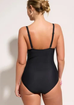 bonprix Nachhaltigere Materialien|Shapewear^Light Shape-Badeanzug schwarz gestreift