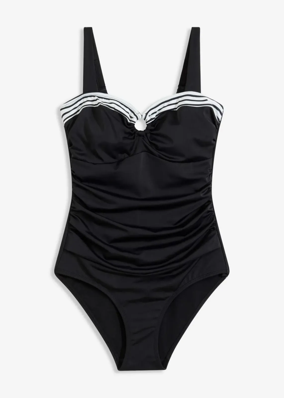 bonprix Nachhaltigere Materialien|Shapewear^Light Shape-Badeanzug schwarz/weiß